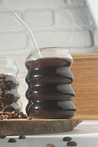 Meleni Home 3'lü Set Isıya Dayanıklı Kahve ve Sunum Bardağı ile Cam Sürahi