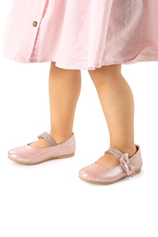 KİKO KİDS Cırtlı Kız Çocuk Taşlı Babet Ayakkabı 252 Vakko