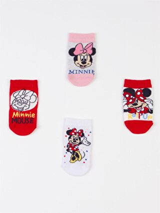 Supermino Minnie Mouse Lisanslı Bebek 4 Çift Soket Çorap 19818
