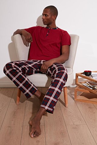 Buratti Ekoseli Pamuklu Regular Fit Kısa Kollu Pijama Takımı 60961007