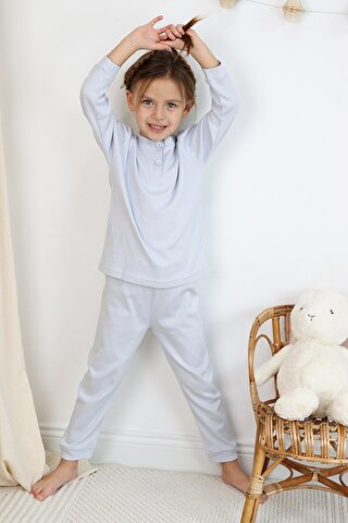 Harika KIDS Kız-Erkek (Unisex) Çocuk İnterlok Kumaş Orta Kalınlıkta Pamuklu Pijama Takımı
