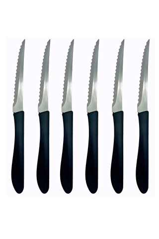 Kitchen Design Lab Paslanmaz Çelik Siyah Et Biftek Ve Bonfile Bıçağı 6 Adet