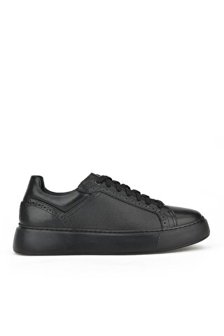 Ziya Ayakkabı Erkek Hakiki Deri Sneaker 1411026ZH88 Siyah