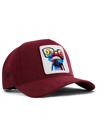 BlackBörk V1 Baseball Bukalemun - 1 Kod Logolu Unisex Bordo Şapka (Cap)