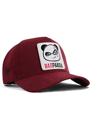 BlackBörk V1 Baseball Panda - 6 Kod Logolu Unisex Bordo Şapka (Cap)