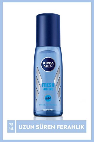 Nivea Men Erkek Pump Sprey Deodorant Fresh Active 48 Saat Deodorant Koruması 75 ml