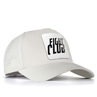 BlackBörk V1 Baseball Fight Club - 10 Kod Logolu Unisex Beyaz Şapka (Cap)