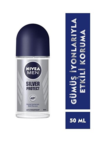 Nivea Men Erkek Roll On Deodorant Silver Protect 50 ml 48 Saat Anti-Perspirant Koruma