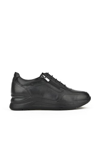 Ziya Ayakkabı Kadın Hakiki Deri Sneaker Ayakkabı 1411022Z2225 Siyah