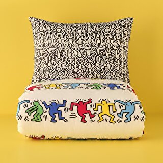 Bella Maison %100 Pamuk Ranforce Keith Haring Tek Kişilik Nevresim Seti