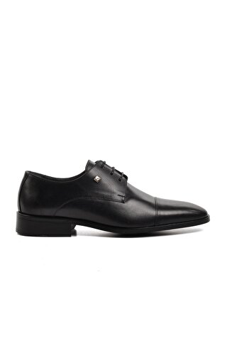 Fosco 2886 Siyah Hakiki Deri Erkek Klasik Ayakkabı