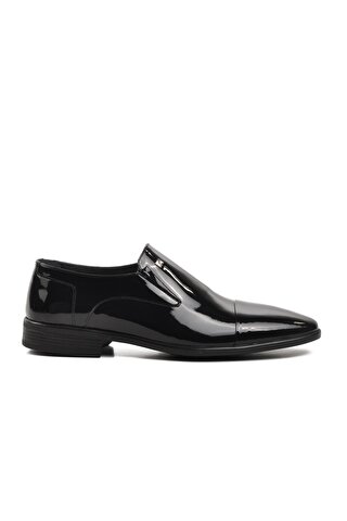 Fosco 2809 Siyah Rugan Hakiki Deri Erkek Klasik Ayakkabı