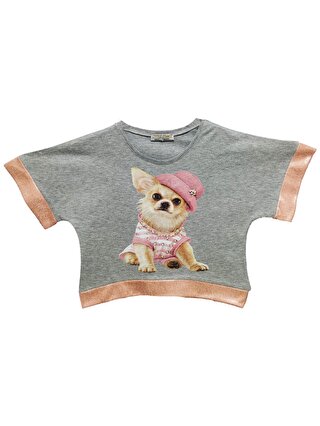 Little Star Kız Çocuk Köpek Baskı Tişört