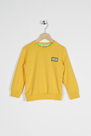 Zepkids Kız Çocuk Sarı Renkli Apikeli Sweatshirt