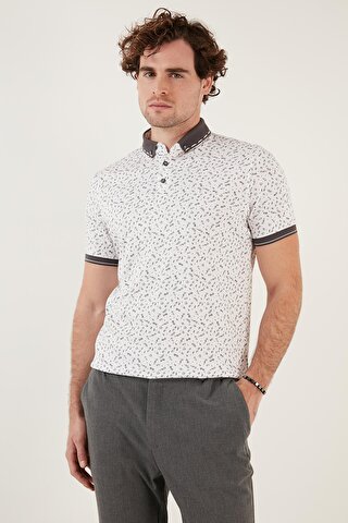 Buratti Pamuk Karışımlı Desenli Slim Fit Polo T Shirt 646B3270