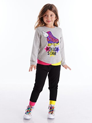 Mushi Roller Star Kız Çocuk T-shirt Tayt Takım