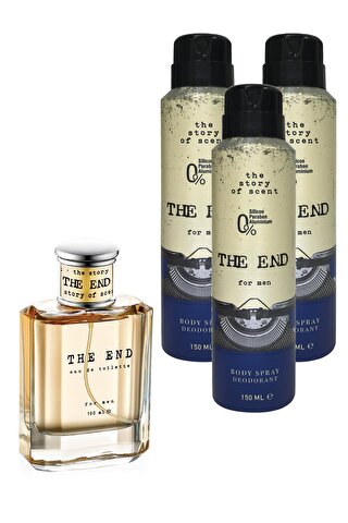 The End EDT Erkek Parfüm 100 ml ve Deodorant 150 ml 3 Adet