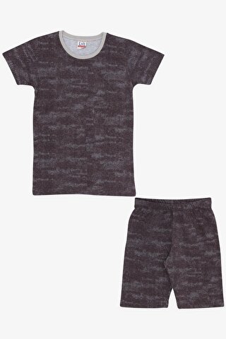 Breeze Erkek Çocuk Pijama Takımı Desenli Kahverengi (4-8 Yaş)
