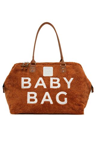 Bagmori Baby Bag Nakışlı Peluş Anne Bebek Çantası