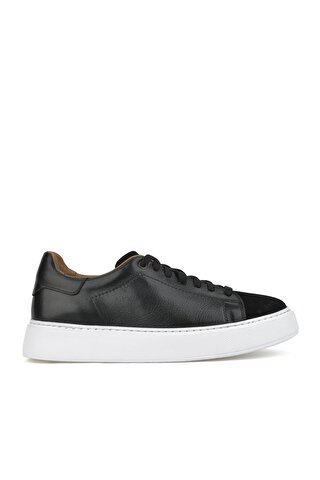 Ziya Ayakkabı Erkek Hakiki Deri Sneaker 1331026ZF7E Siyah