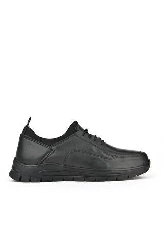 Ziya Ayakkabı Erkek Hakiki Deri Sneaker 133423Z68 Siyah