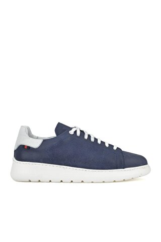Ziya Ayakkabı Erkek Hakiki Deri Sneaker 133983ZF71 Mavi