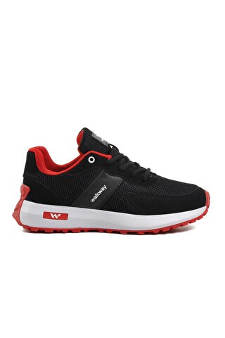 Walkway Manila Siyah-Beyaz-Kırmızı Kadın Sneaker