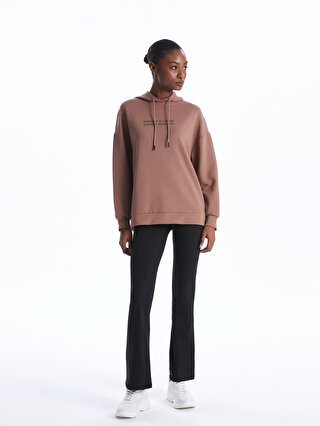 KOOR Kahverengi Kadın Basic Sweatshirt