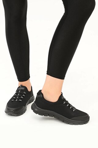 Walkway Flexible Siyah-Siyah Comfort Spor Ayakkabı