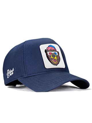BlackBörk V1 Baseball Ayı - 2 Kod Logolu Unisex Lacivert Şapka (Cap)