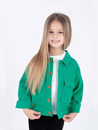 ahengim Kız Çocuk Ceket Pamuklu Gabardin Renkli Ceket