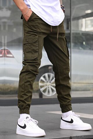 MADMEXT Yeşil Slim Fit Jogger Pantolon 5740