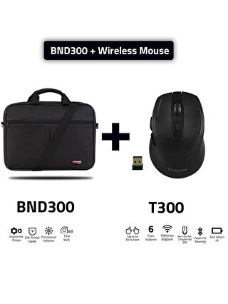 Classone BND300 15.6 Notebook El Çantası + Mouse