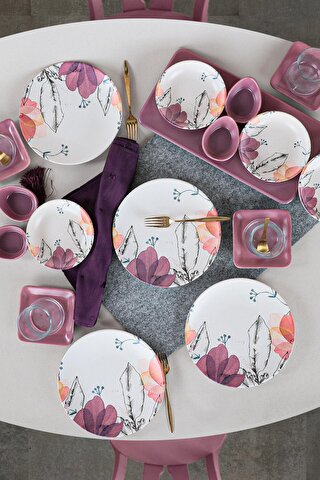 Keramika Lilia Kahvaltı Takımı 21 Parça 4 Kişilik