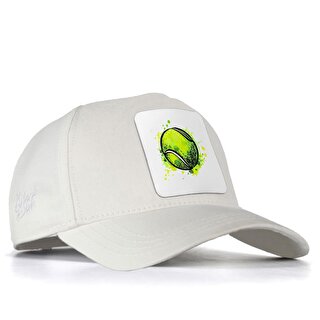 BlackBörk V1 Baseball Tenis - 2 Kod Logolu Unisex Beyaz Şapka (Cap)