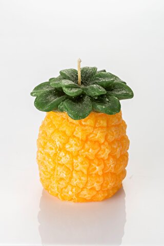Missi Büyük Dekoratif Sarı Ananas Mum