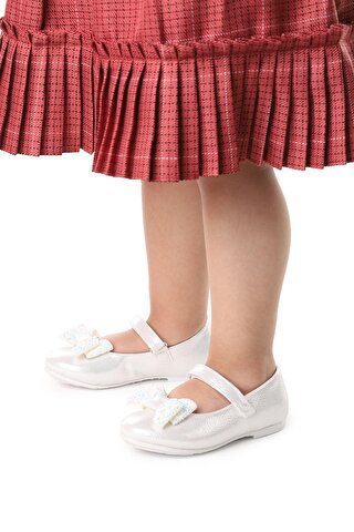 KİKO KİDS Cırtlı Fiyonklu Kız Çocuk Babet Ayakkabı Ege 200 Vakko
