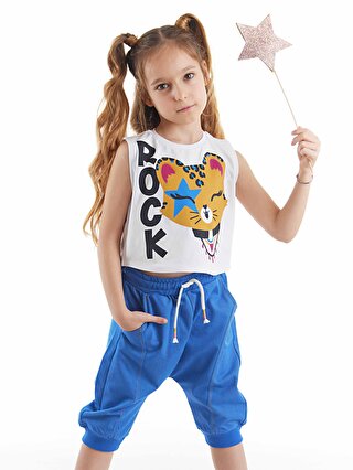 MSHB&G Rocker Leo Kız Çocuk T-Shirt Kapri Şort Takım