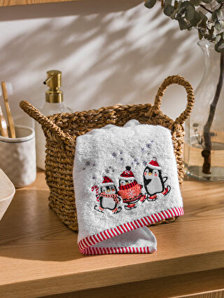Embroidered Cotton Face Towel 50x80 Cm W4IS84Z8 J5E W4IS84Z8 J5E LC Waikiki