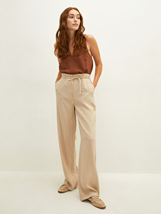 パンツ lgio33 Women's Trousers with Belted Waist, Loose Fit and Pocket