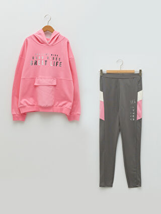 Sweat à Capuche Graphique Double Face Lc Waikiki Monkey Pour