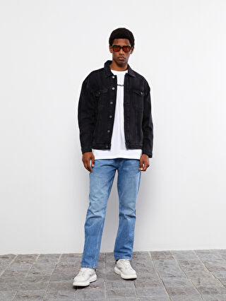Oversize Men's Jean Jacket -S25103Z8-M0U - S25103Z8-M0U - LC Waikiki