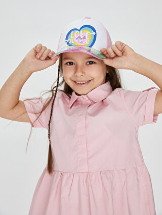 LC Waikiki Yazı Nakış Detaylı Kız Çocuk Kep Şapka