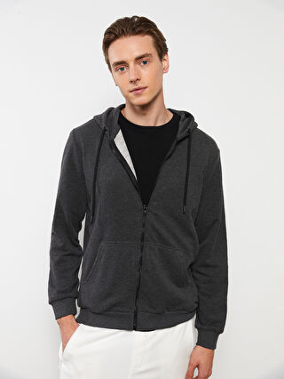 Мужской спортивный кардиган с капюшоном стандартной выкройки -W20656Z8 ...