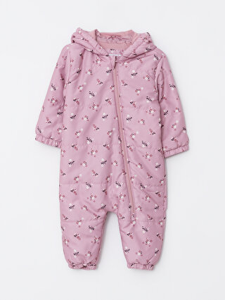 Hooded Long Sleeve Printed Baby Girl Astronaut Coat -W20733Z1-LT4 -  W20733Z1-LT4 - LC Waikiki