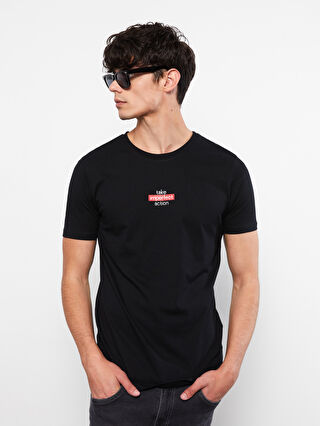 【RRL】ロゴ short-sleevedコットンTシャツ Crew Neck Short Sleeve Printed Combed Cotton Men's T-shirt