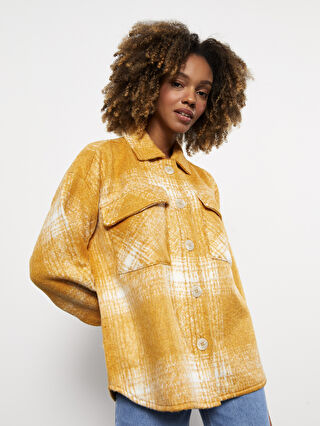 Plaid Long Sleeve Oversize Women's Lumberjack Shirt Jacket