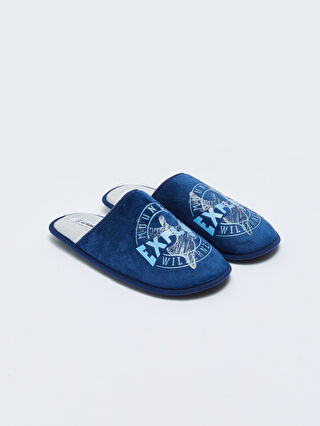 Closed Front Patterned Men's Indoor Slippers -S32110Z8-CRP
