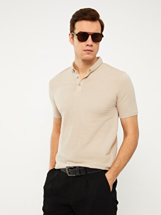 Polo Neck Short Sleeve Striped Men's T-Shirt -S39730Z8-HZZ - S39730Z8 ...