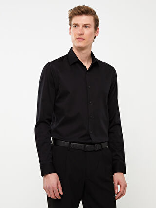 Slim Fit Long Sleeve Men's Shirt -W43371Z8-Q6K - W43371Z8